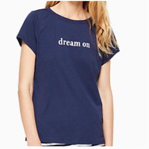 kate spade Dream On navy blue pajama tshirt top size medium